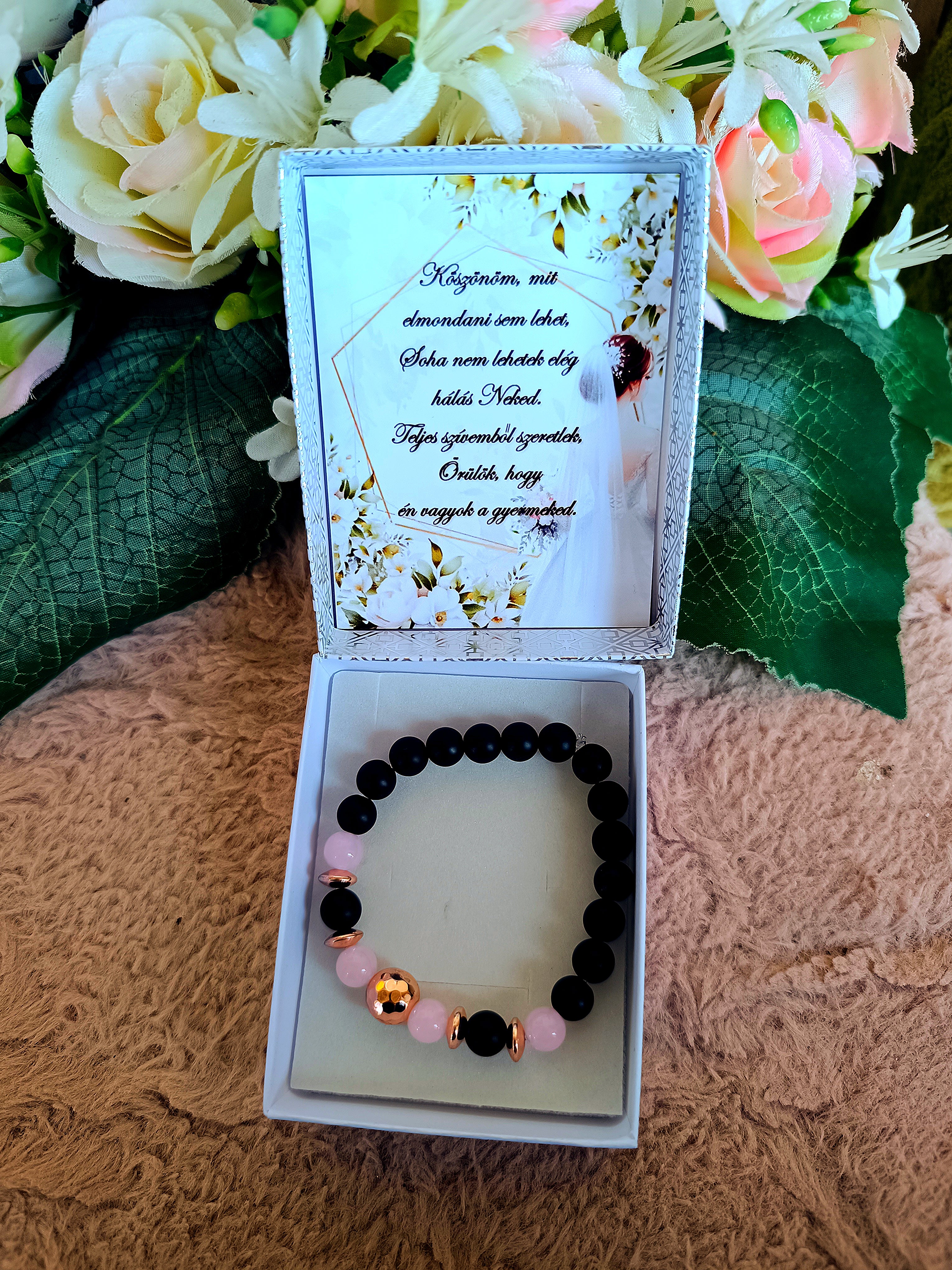 Ajándék örömanya védelem karkötő esküvőre szülőköszöntő